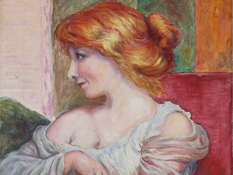 1864-Julien - Hippolyte Feron - Ritratto di una donna
